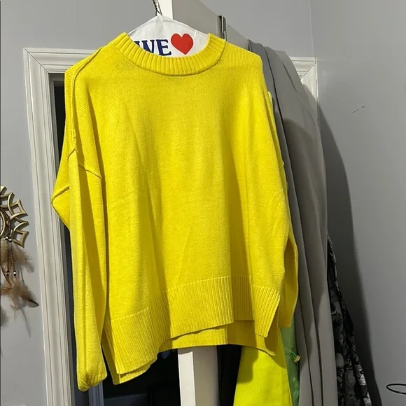 H&M Sweaters Hm Bright Yellow Womens Sweater Poshmark